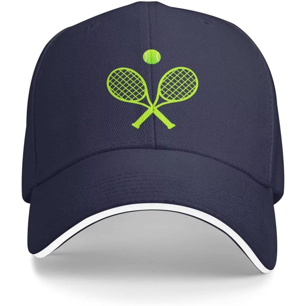 Unisex Love Tennis Baseball Cap Adjustable Tennis Racket Ball Baseball Hat for Unisex Women