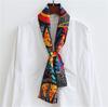 Thin and narrow long silk scarf Double-layer double-sided scarf Simulation silk female Korean version fashionable versatile decorative scarf literary