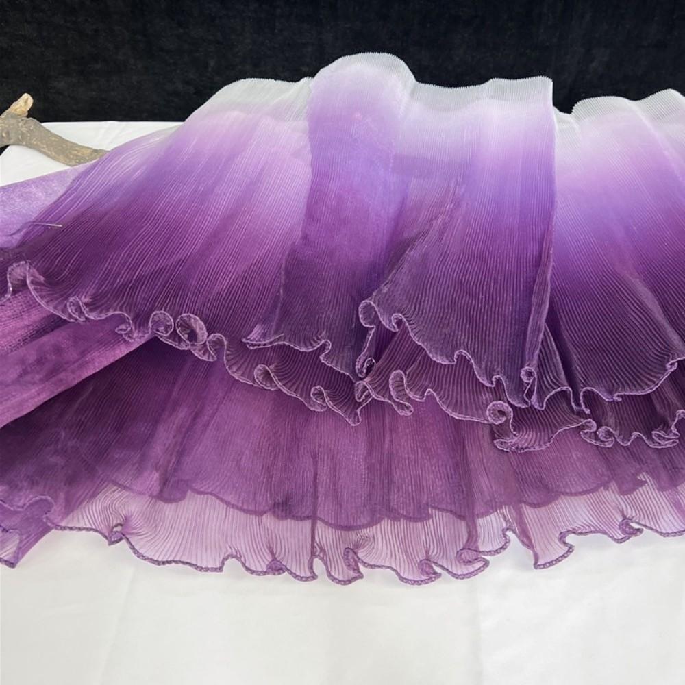30cm Width Pleated Lace Organza Fabric Water-Shimmer Effect Pleated Mesh Wedding Dress Material Transparent Fabric