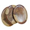 @ Wooden Round Platter Serving Plates For Dinner 9 Inches