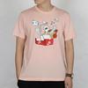 Nike T Shirts Men's Coral Red Crew Neck Moderate Straight Fit CU6872-664