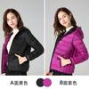Autumn and winter new light down jacket women's hooded double-sided wear on both sides short thin lightweight coat tide