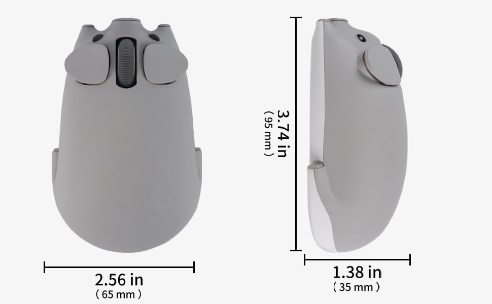 wireless Bluetooth connects two devices includes USB compatible with and laptops Cute, mouse, 2.4GHz, piglet-shaped design, quiet, battery-powered,