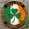 Vintage Ireland The Metal Tin Sign 8x8 Inch Wall Art, Irish Flag Retro Home Decor for Bar Pub Man Cave, Pub Metal Plaque Rustic