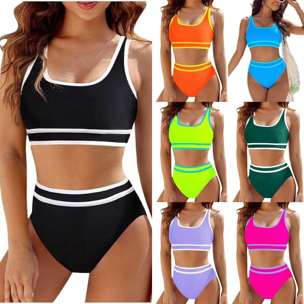 2025 Euro-American Chic Backless Solid Color Sexy Bikini