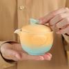Travel Ceramic Tea Set, Kung Fu Tea Brewing Teapot, Anti-scalding Handle Teapot, Portable Storage, 1 Tea Pot and 3 Cups,