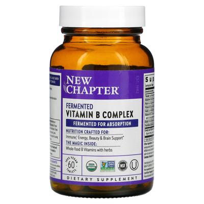 Fermented Vitamin B Complex, 60 Vegetable Tablets