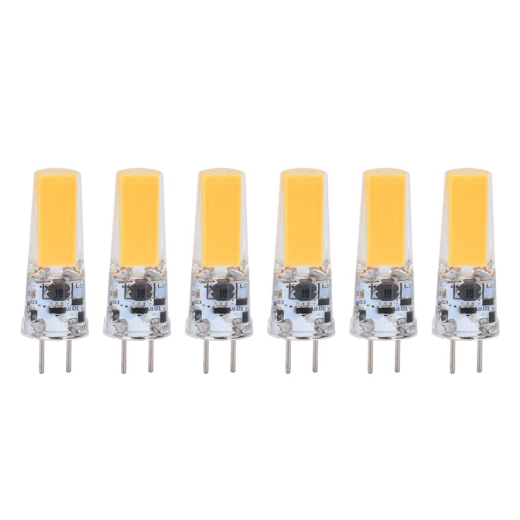 6PCS GY6.35 Bulb 5W COB Light Bulb 500lm Silicone Ceiling Lamp Bulb for Living Room