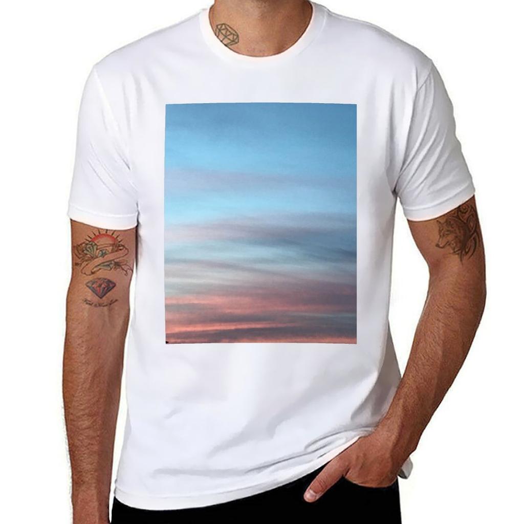 Sky Gradient TShirt Casual Light Summer Short Sleeve Top