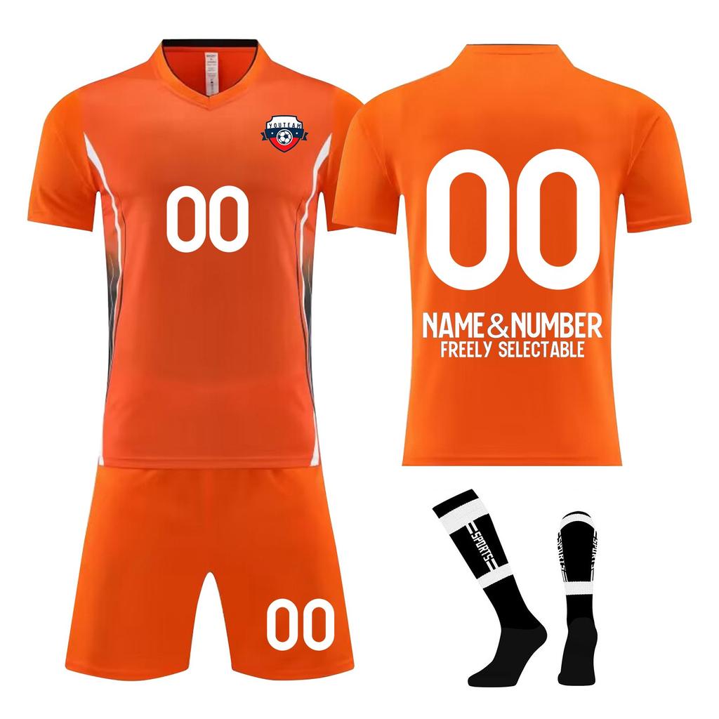 Men's Soccer Uniform Set Breathable Quick-Dry Jersey, Shorts & Socks Perfect for Training & Matches