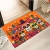 1pc Day of the Dead Inspired Rug – Colorful Skull Design, Festive Mat for Living Room, Entryway Decor Decoration Floor Mat