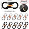 10-Piece Outdoor Camping Hook Set Mini S-Shaped Hooks Backpack S-Hooks Anti-Theft & Anti-Slip Suitable For Keys, Charms, Backpacks & Outdoor Gear