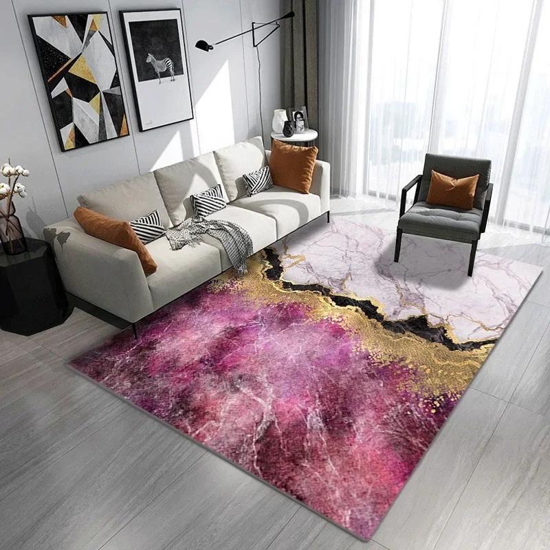 Modern Abstract Marble Carpet for Living Room Home Decorations Sofa Table Large Area Rugs Nonslip Bedroom Floor Mat Entrance Mat
