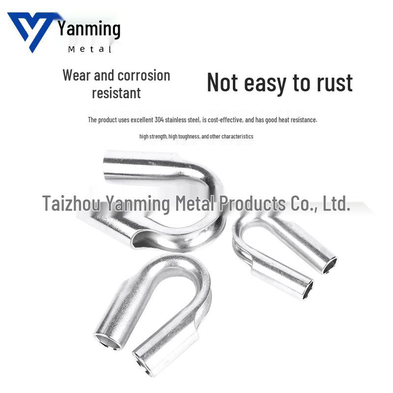 304 Stainless Steel Smooth Eyelet Thimble for Wire Rope Protection