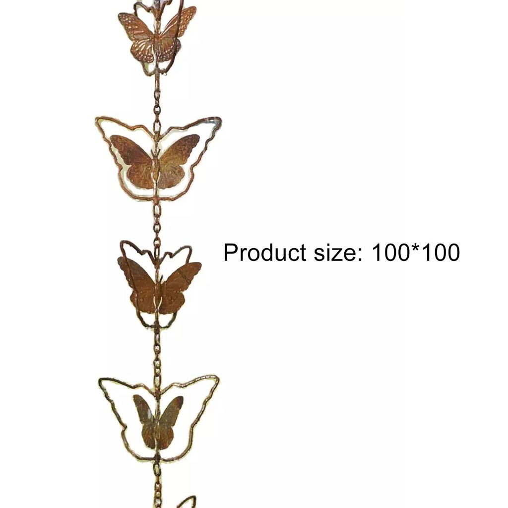 Vintage Style Wind Chime Watering Pot Bell Shape Rain Chains Artistic Sense Hanging Rain Chain for Garden Front Door Ornament