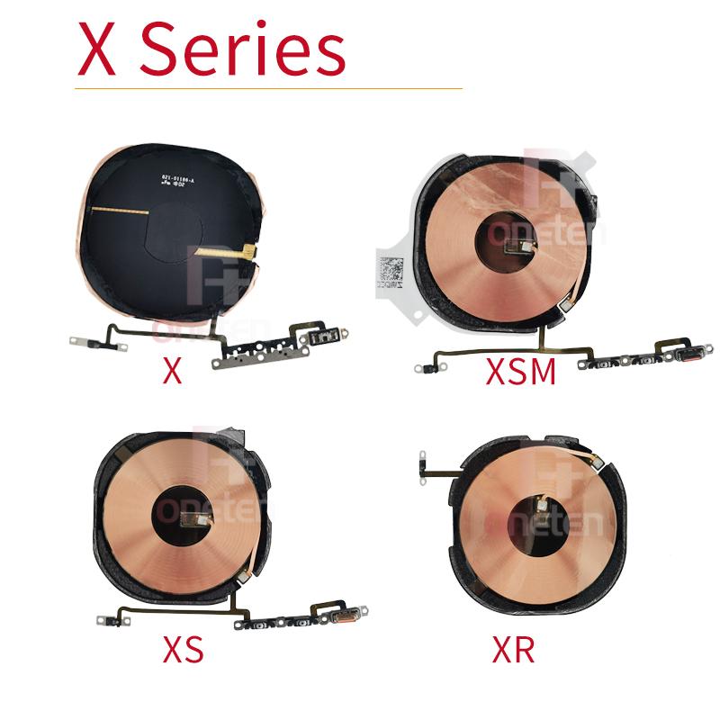 1pcs Wireless Charging Chip NFC Coil With Volume Flex Cable For iPhone 11 Pro X XR XS Max 8 8Plus Charger WPC Pad Repair Parts