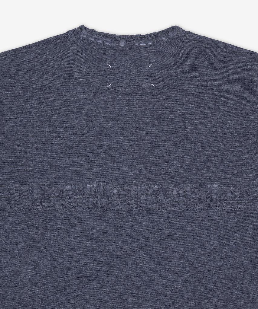 MAISON MARGIELA Distressed Cotton Jersey Sweatshirt - Grey / S67Hl0019M13261859J