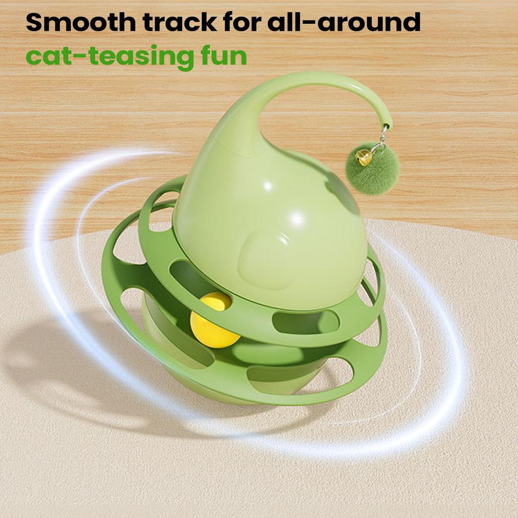 Cat Treat Toy Slow Feeder Turntable Interactive Cat Feeder Toy For Chewing Needs Foraging Behavior Crate Outdoor Indoor