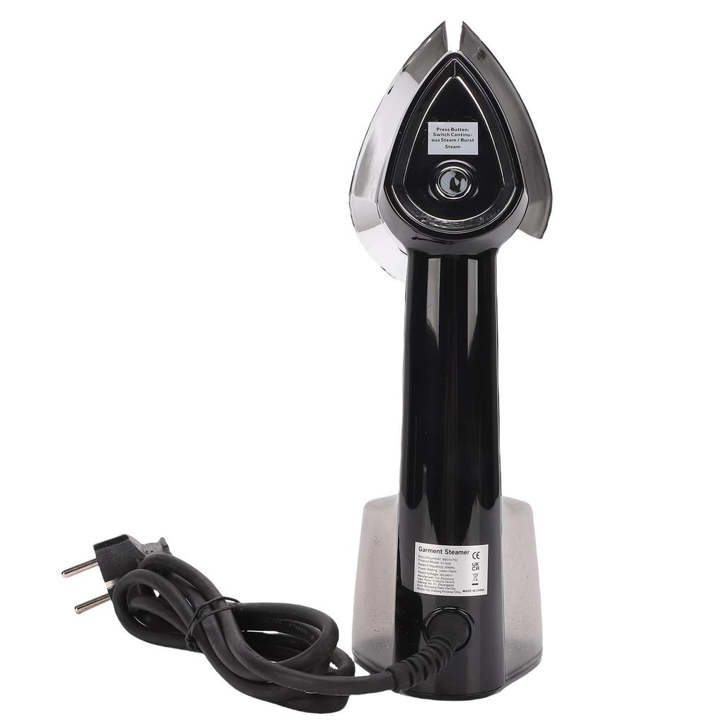 1500W Portable Handheld Steam Iron for Clothes Garment Fabric Wrinkles Remover 250ML Water for Home Travel Black