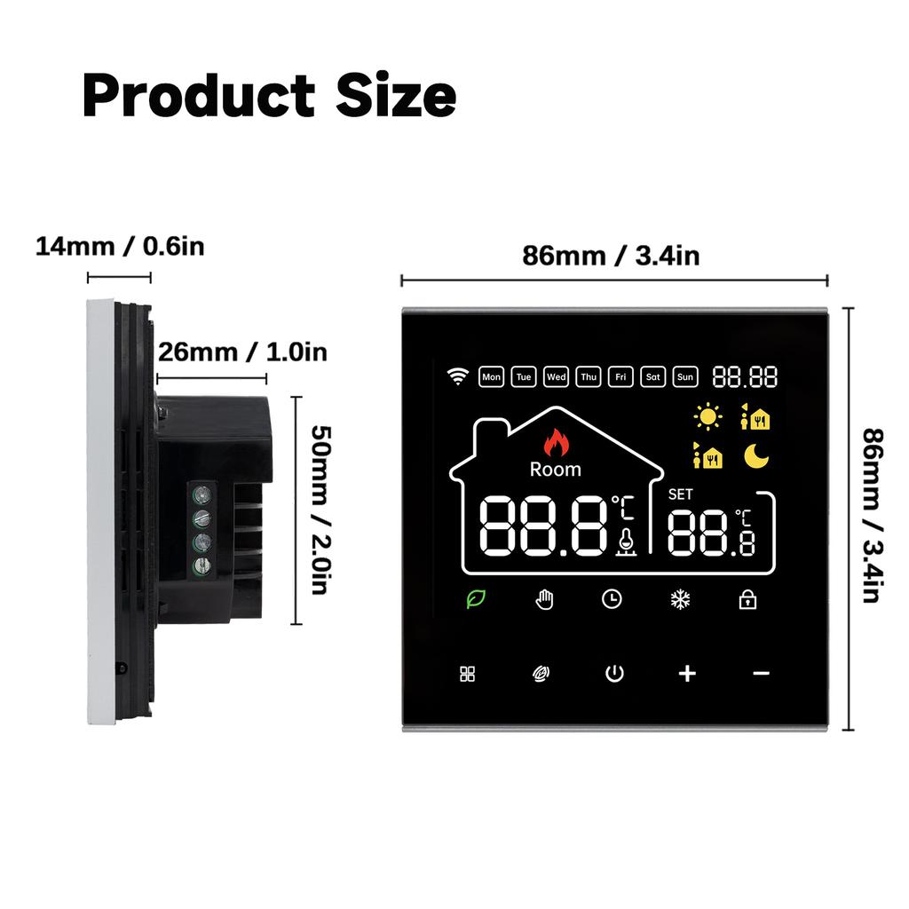 New Tuya WiFi/NonWiFi Opt.Smart Thermostat Electric Heating Water Gas Boiler Temp Controller Work With Alexa Google Home Alice Fuel Injectors 6