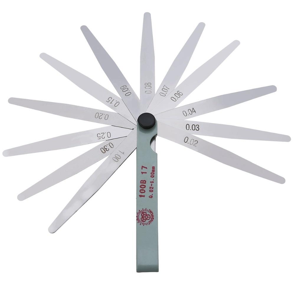 1PC 17 Blade 0.02 To 1mm Thickness Gap Metric Filler Feeler Gauge Measure Tool