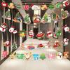 24 Christmas Cartoon Store Paper Bunting Flags for Festive Atmosphere