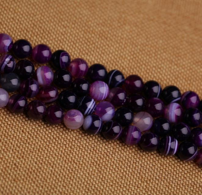

Круглые бусины из фиолетового агата для изготовления ювелирных изделий 4mm