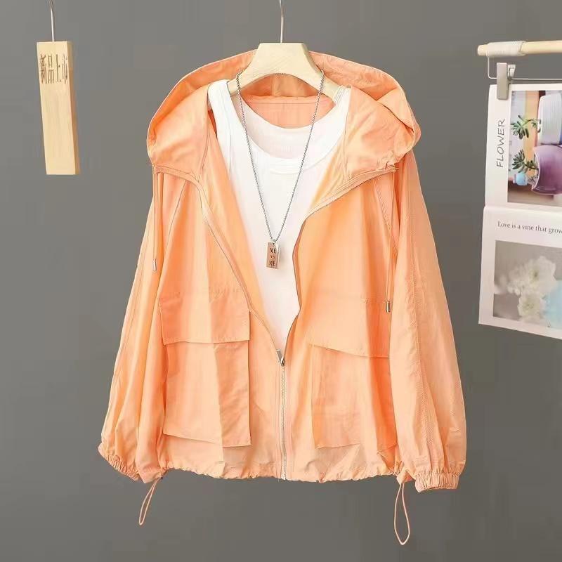 Women Sunscreen Coat Loose Large Size Breathable Sun-Protective Clothing Jacket Fashion Outdoor Thin Quick-Drying Top Female