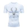 Skull Pattern  Men's Sports T - Shirt Training Fitness Compression Workout T - Shirt Athletic Tees Gym T - Shirts Running