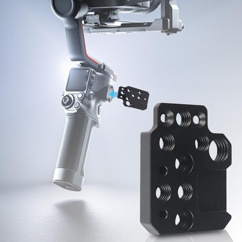 Gimbal Mounting Plate with 1/4 3/8 Hole Cold Shoe Mount Camera Gimbal Bracket for DJI Ronin RS3/RS2/RSC2/SC/S Gimbal Mount Plate