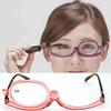 Women Portable Magnifying Rotating Makeup Glasses Flip Down Lenses Colourful Frame Cosmetic Readers Diopter +1.0~+4.0