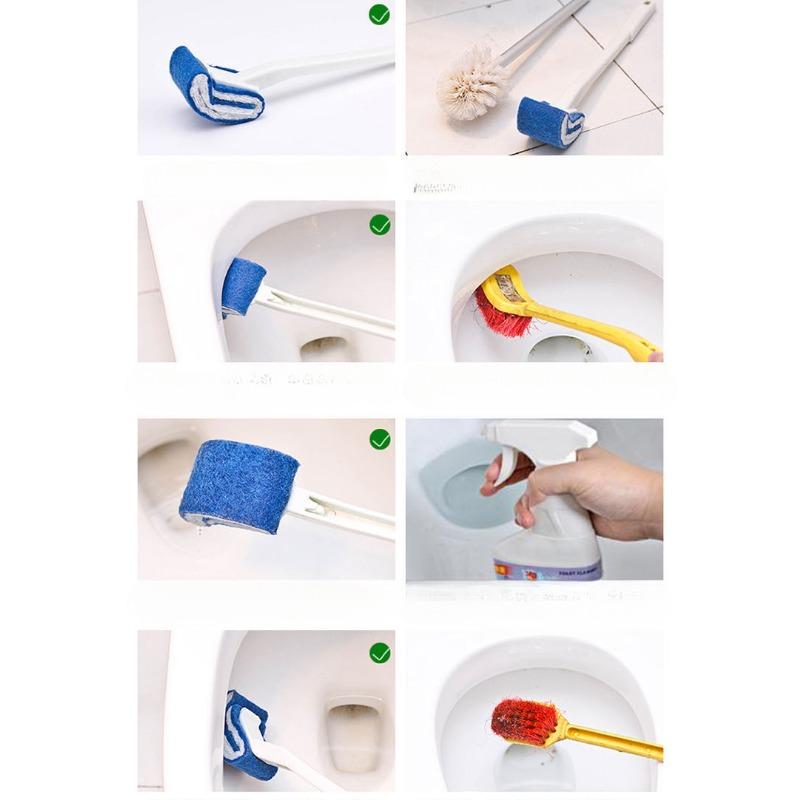 Perie de toaletă nouă nelavabilă, perie de toaletă pentru curățarea gospodăriei, perie cu peri moi fără colțuri moarte, perie pentru scaunul de toaletă