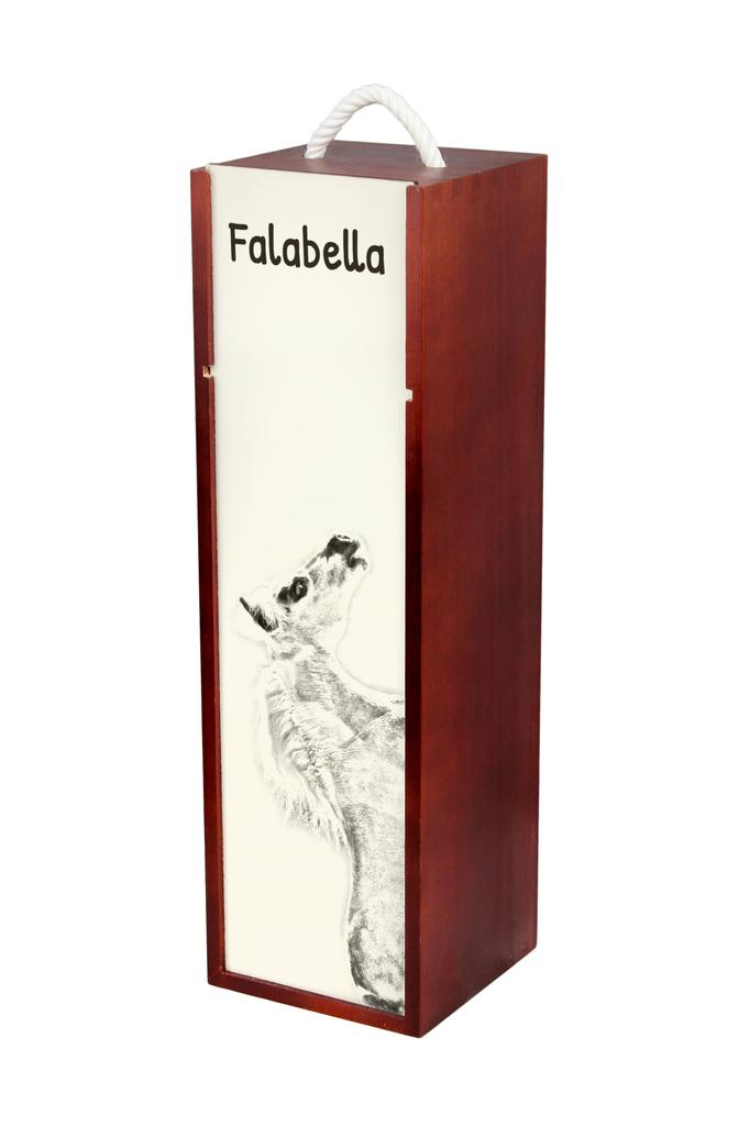 Falabella - Wine Box with a Horse, Alcohol Box with Graphics, Personalized Gift Box from the Art-Dog Brand