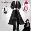 Kettensägenmann Makima Cosplay Kostüm Damen Outfits Hemd Krawatte Kurze Perücke Anime Uniform Halloween