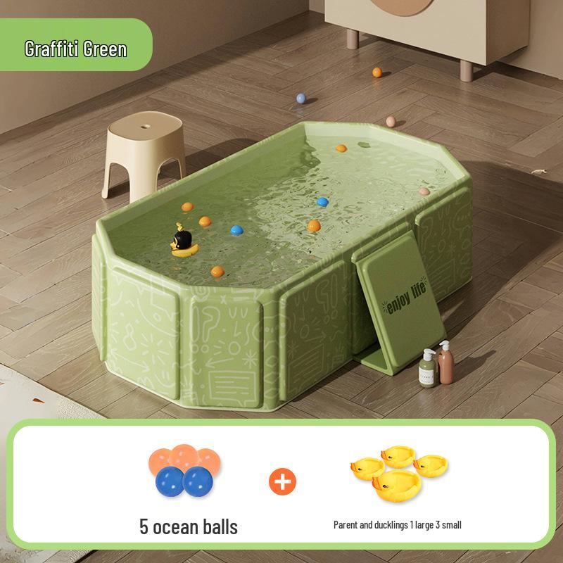 

Складная детская ванночка Jiami: Большой размер для возраста 0-5 лет, Сидячее и лежачее положение, Интегрированный дизайн для новорожденных