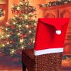 1-12PCS Santa Claus Hat Chair Covers Christmas Chair Back Covers Festive Dining Table Decoration Holiday Party Home Decor