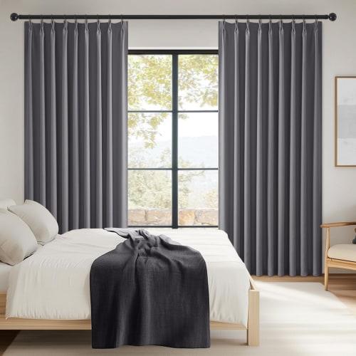 Topfinel Blackout Curtains, Room Dividers, Thermal Insulated Curtains, Entryway Dividers, Ready-Made Curtains, Single Panel, 180cm Wide x 230cm Long,