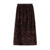 Autumn 2023 Women's Bodycon Sequin Midi Skirt with Back Slit (D8035)