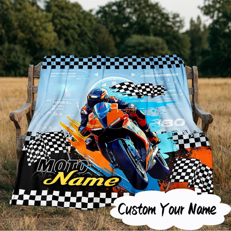 Custom Name Cartoon off-road vehicle truck Blanket Ideal Bedding Blanket Perfect for Travel, Camping, Living Rooms,Offices, Sofas, Fan Christmas gift