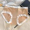 Ultra Thin Naked Ice Silk Mid Waist Panties with Seamless Breathability and Hip Hugging Triangle Women’s Panties