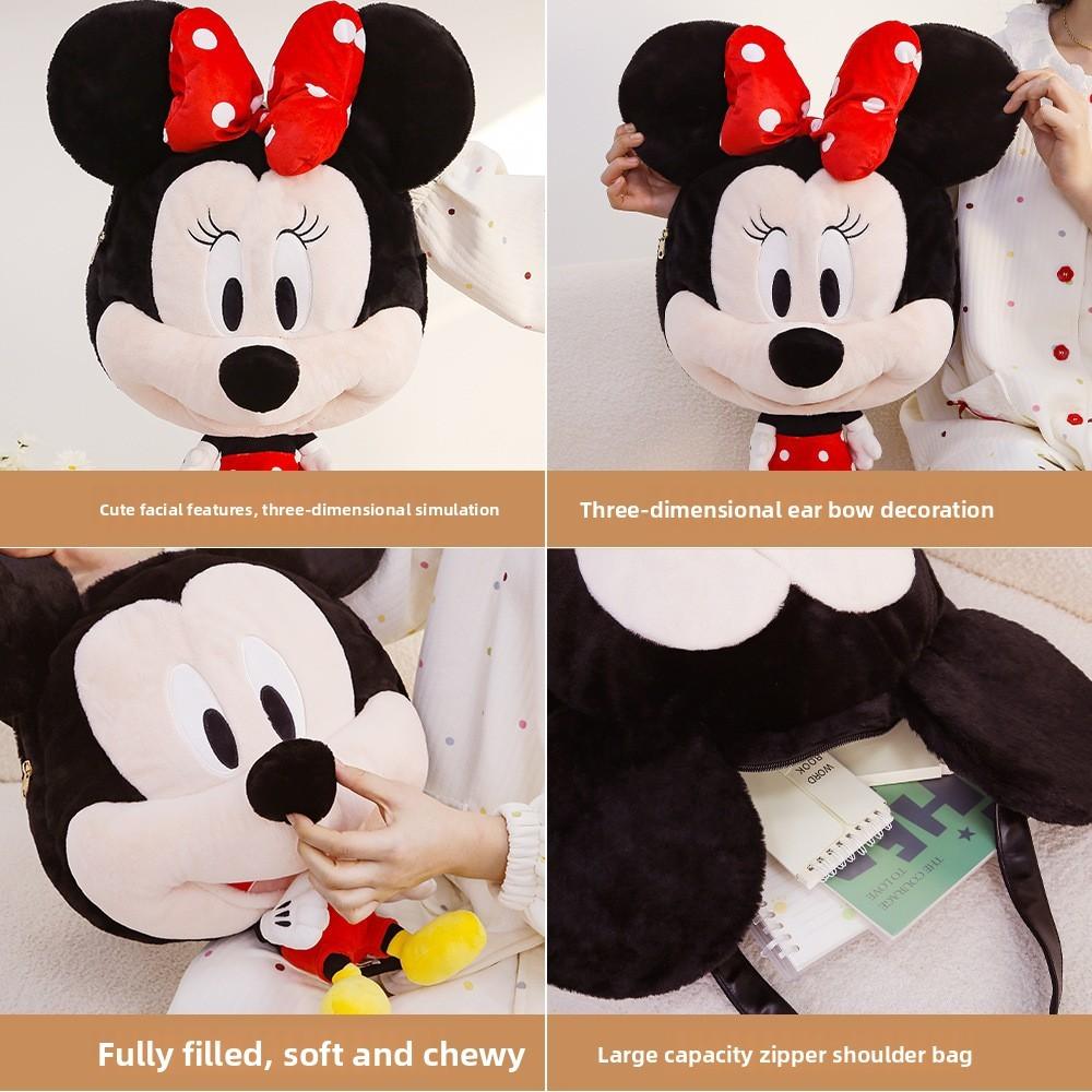 Disney Mickey Mouse Plush Shoulder Bag With Large Capacity For Casual Wear And Gifts