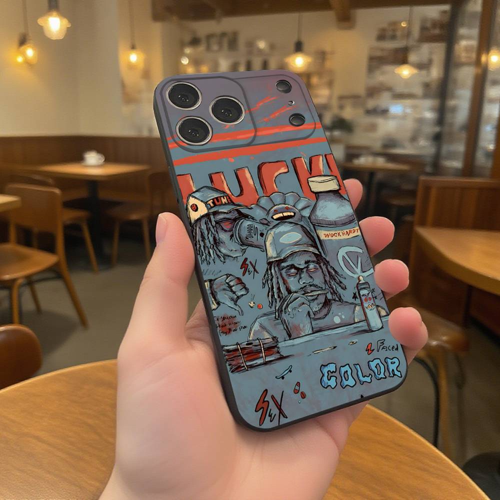 L-Lucki Rapper Gemini Phone Case For iPhone 17,16,15,14,13,12,11,Pro,XS,Max,XR,Plus,E,SE4,Mini Black Soft Cover