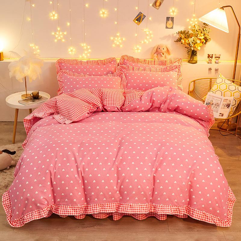 

Rainbow Stars Cloud Soft Duvet Cover Carton Style Beding Set Reversible Grid Print Warm Comforter Cover Soft Polyester Comfortable Quilt Cover 3 Pcs 135*200cm Eu-Single