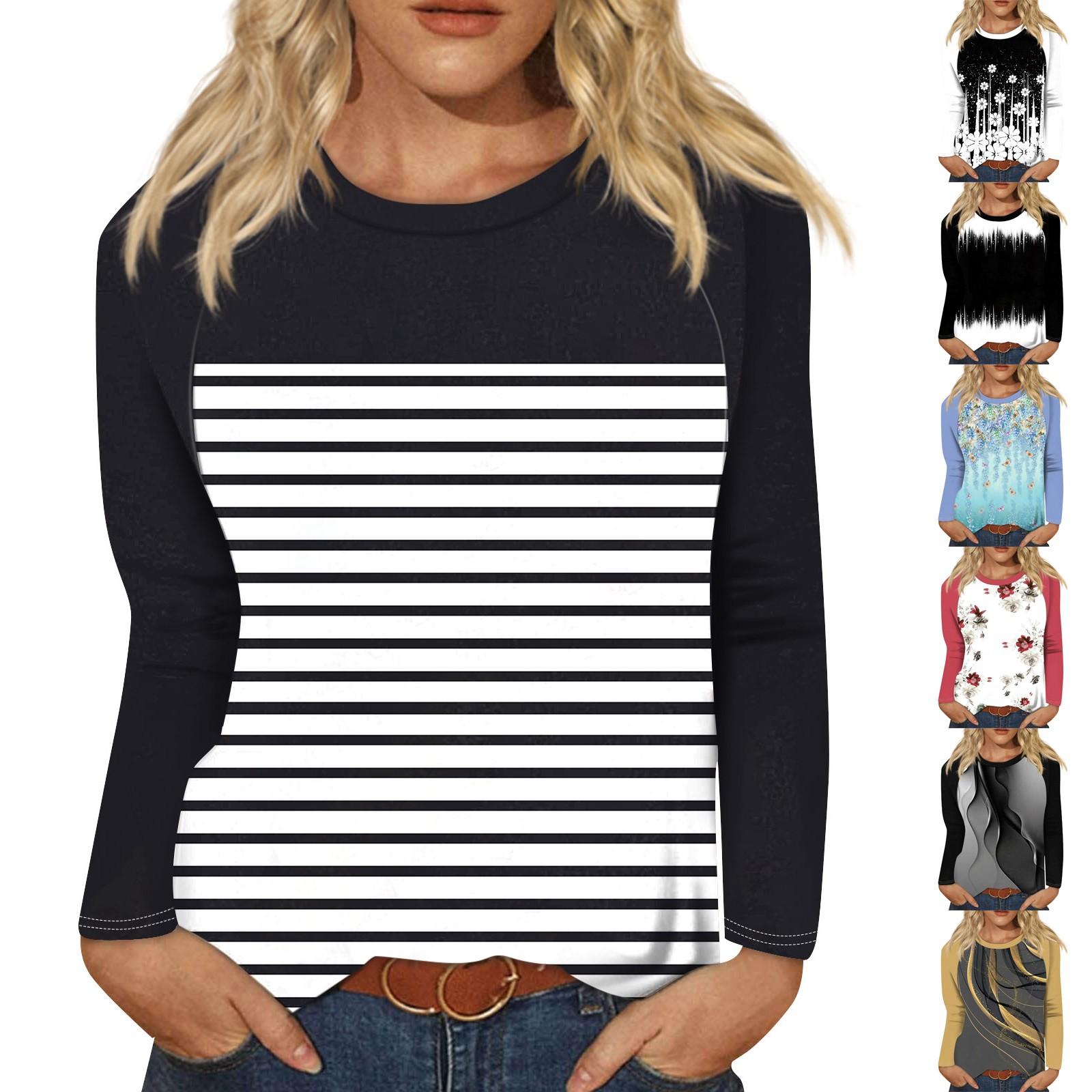 

Рубашка для женщин, модная повседневная футболка с рукавом реглан, круглым вырезом и длинным рукавом, свободная футболка с принтом, женский топ XL белый