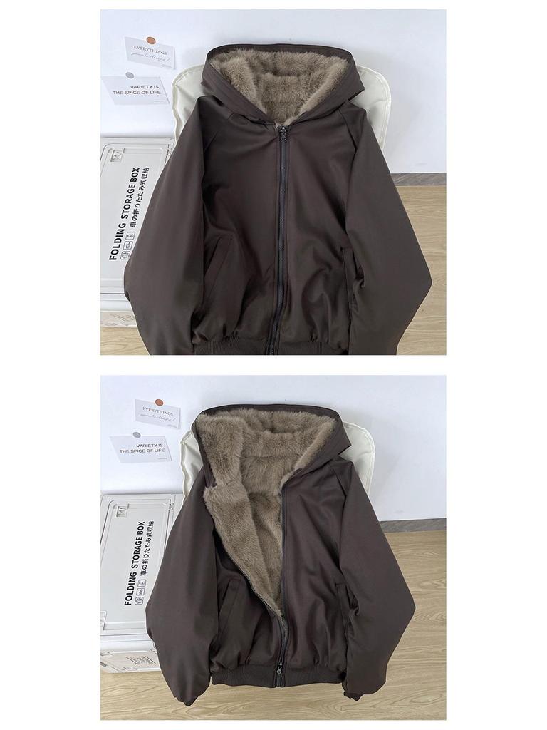 Men's Reversible Fur Parka 2025: Winter Cotton Jacket, Lazy Style, Thickened Outerwear.