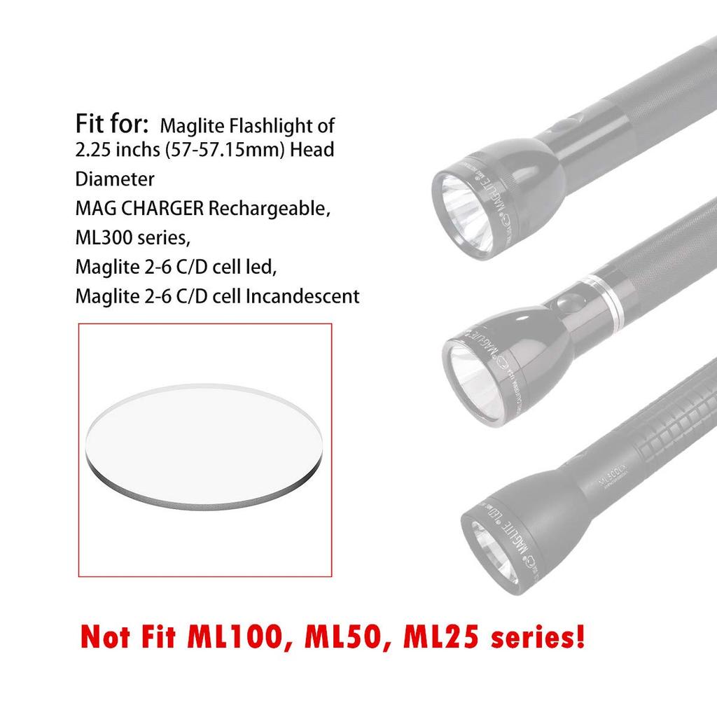 Replacement Lens for MAGLITE Upgrade (Gas/LED) (Maglite)