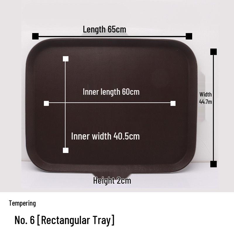 Extra Large Non-Slip Rectangular Serving Tray for Restaurants & Hotels