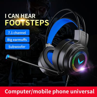 G58 G60 Gaming Headset 7,1 Stereo Svirtual Surround Bass Kopfhörer Kopfhörer Mit Mikrofon Led-Licht Für Computer Pc Gamer faltbar