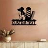Personalized Pet Grooming Salon Metal Sign, Vintage Wall Decor for Shop