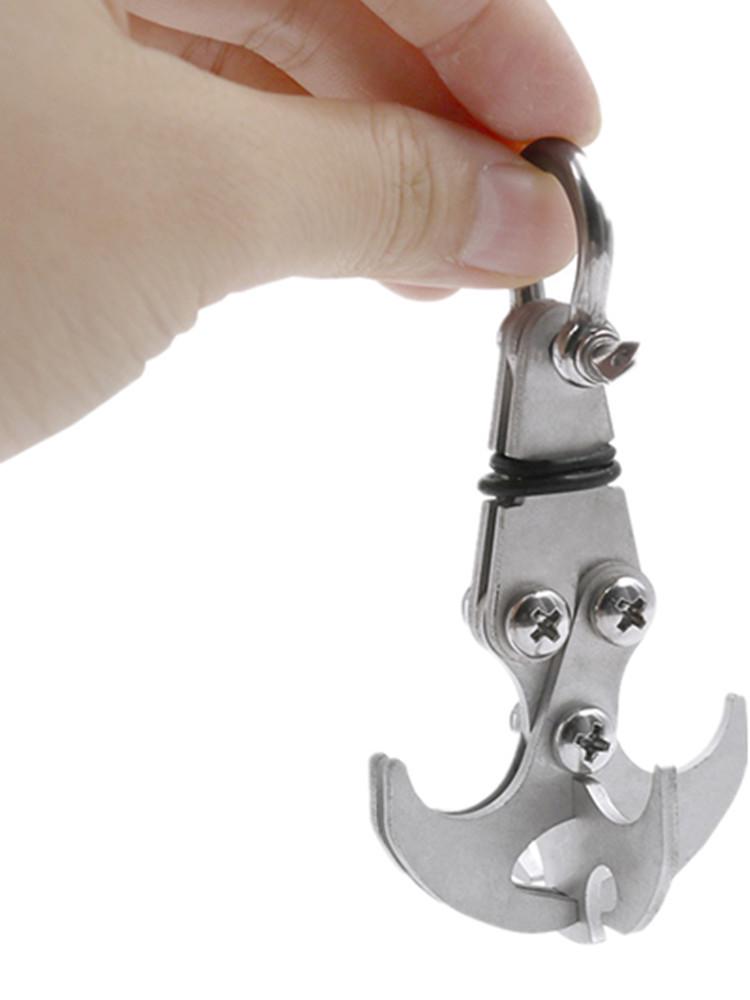 Stainless Steel Folding Tiger Claw Climbing Hook: Quick Release Gravity Hook for Outdoor Survival